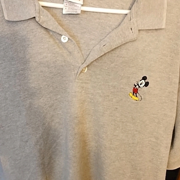Disney Tops - Disney Gray Knit Topvintage Disney Mickey Mouse gray polo shirt Men Or Women